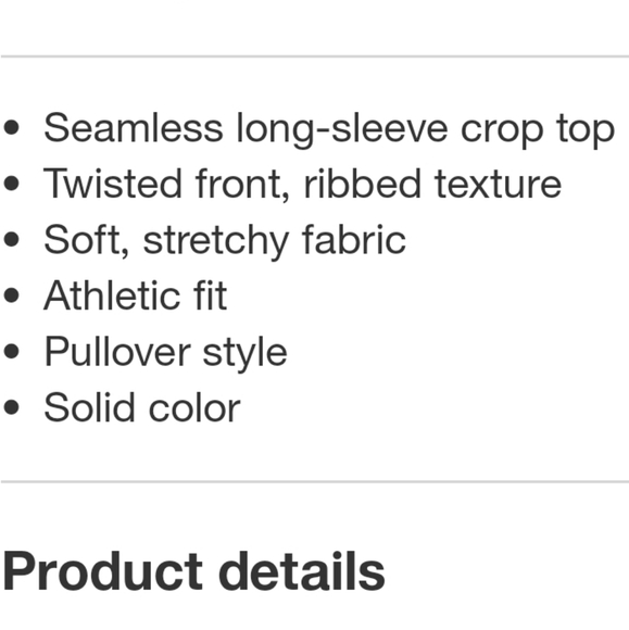 JoyLab Women's Wear 2 Ways Long Sleeve Crop Top ~ Lagoon - Picture 5 of 16